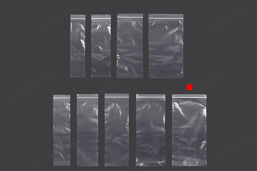 Plastična kesica 140x300mm, providna i sa belim zip zatvaračem - 100 kom-grupa_slika