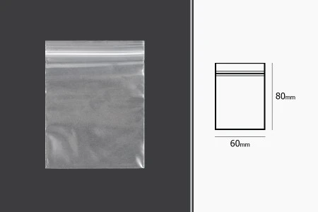 Plastična kesica 60x80mm, providna i sa belim zip zatvaračem - 500 kom-2