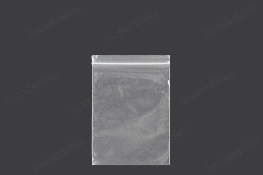 Plastična kesica 70x100mm, providna i sa belim zip zatvaračem - 500 kom-slika_proizvoda