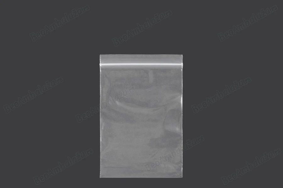 Plastična kesica 80x120mm, providna i sa belim zip zatvaračem - 500 kom-slika_proizvoda