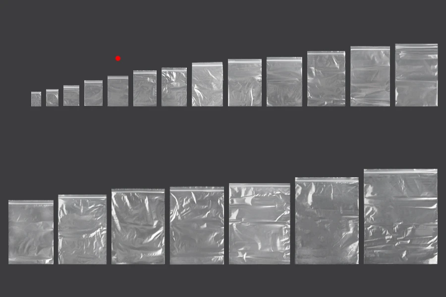 Plastična kesica 80x120mm, providna i sa belim zip zatvaračem - 500 kom-grupa_slika