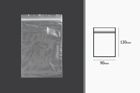 Plastična kesica 90x130mm, providna i sa belim zip zatvaračem - 500 kom-2