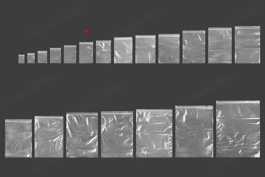 Plastična kesica 90x130mm, providna i sa belim zip zatvaračem - 500 kom-grupa_slika