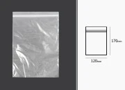 Plastična kesica 120x170mm, providna i sa belim zip zatvaračem - 100 kom-dimenzije_slike