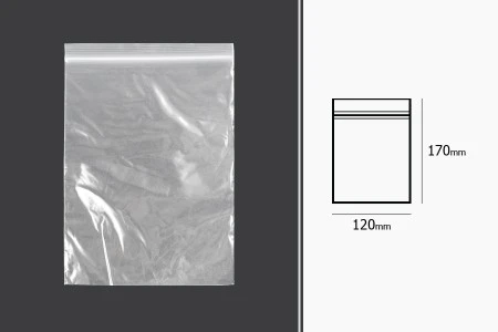 Plastična kesica 120x170mm, providna i sa belim zip zatvaračem - 100 kom-2