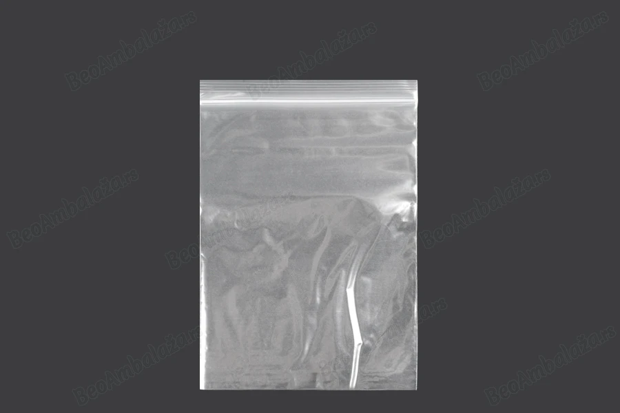 Plastična kesica 130x190mm, providna i sa belim zip zatvaračem - 100 kom-slika_proizvoda