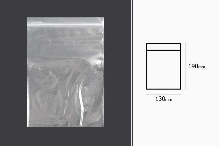 Plastična kesica 130x190mm, providna i sa belim zip zatvaračem - 100 kom Plastična kesica 130x190mm, providna i sa belim zip zatvaračem - 100 kom