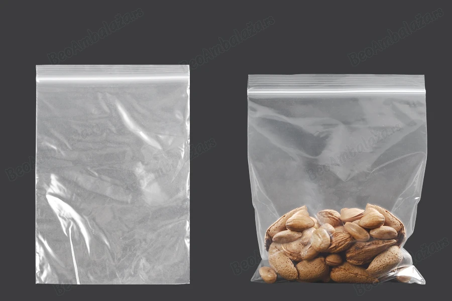 Plastična kesica 130x190mm, providna i sa belim zip zatvaračem - 100 kom-grupa_slika