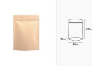 Kraft DoyPack kesice 90x30x140 mm sa zip zatvaranjem, unutrašnjom aluminijumskom oblogom, ovalnim dnom i sa mogućnošću termo zatvaranja – 50 kom Kraft DoyPack kesice 90x30x140 mm sa zip zatvaranjem, unutrašnjom aluminijumskom oblogom, ovalnim dnom i sa mogućnošću termo zatvaranja – 50 kom