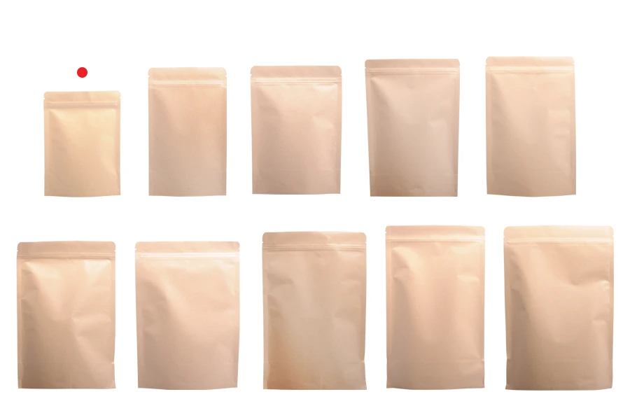 Kraft DoyPack kesice 90x30x140 mm sa zip zatvaranjem, unutrašnjom aluminijumskom oblogom, ovalnim dnom i sa mogućnošću termo zatvaranja – 50 kom Kraft DoyPack kesice 90x30x140 mm sa zip zatvaranjem, unutrašnjom aluminijumskom oblogom, ovalnim dnom i sa mogućnošću termo zatvaranja – 50 kom
