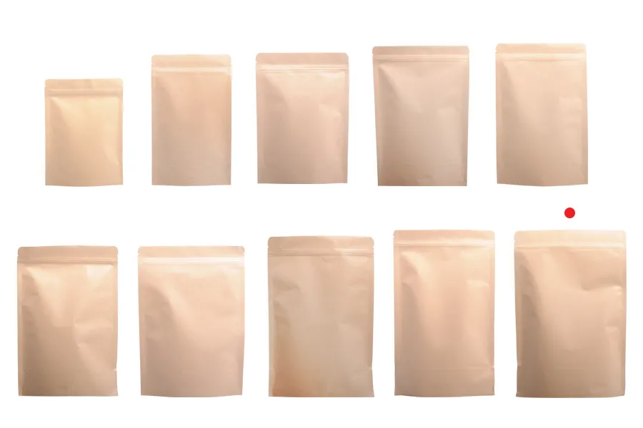 Kraft DoyPack kesice sa zip zatvaranjem, unutrašnjom aluminijumskom oblogom, ovalnim dnom i sa mogućnošću termo zatvaranja 200x50x300 mm – 50 kom