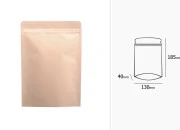 Kraft DoyPack kesice sa zip zatvaranjem, unutrašnjom aluminijumskom oblogom, ovalnim dnom i sa mogućnošću termo zatvaranja 130x40x185 mm – 50 kom Kraft DoyPack kesice sa zip zatvaranjem, unutrašnjom aluminijumskom oblogom, ovalnim dnom i sa mogućnošću termo zatvaranja 130x40x185 mm – 50 kom
