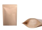 Kraft DoyPack kesice 130x40x210 mm sa zip zatvaranjem, unutrašnjom aluminijumskom oblogom, ovalnim dnom i sa mogućnošću termo zatvaranja – 50 kom-slika_proizvoda