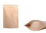 Kraft DoyPack kesice sa zip zatvaranjem, unutrašnjom aluminijumskom oblogom, ovalnim dnom i sa mogućnošću termo zatvaranja150x40x210 mm – 50 kom