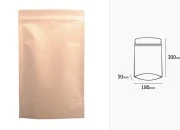 Kraft DoyPack kesice 180x50x300 mm sa zip zatvaranjem, unutrašnjom aluminijumskom oblogom, ovalnim dnom i sa mogućnošću termo zatvaranja – 50 kom Kraft DoyPack kesice 180x50x300 mm sa zip zatvaranjem, unutrašnjom aluminijumskom oblogom, ovalnim dnom i sa mogućnošću termo zatvaranja – 50 kom