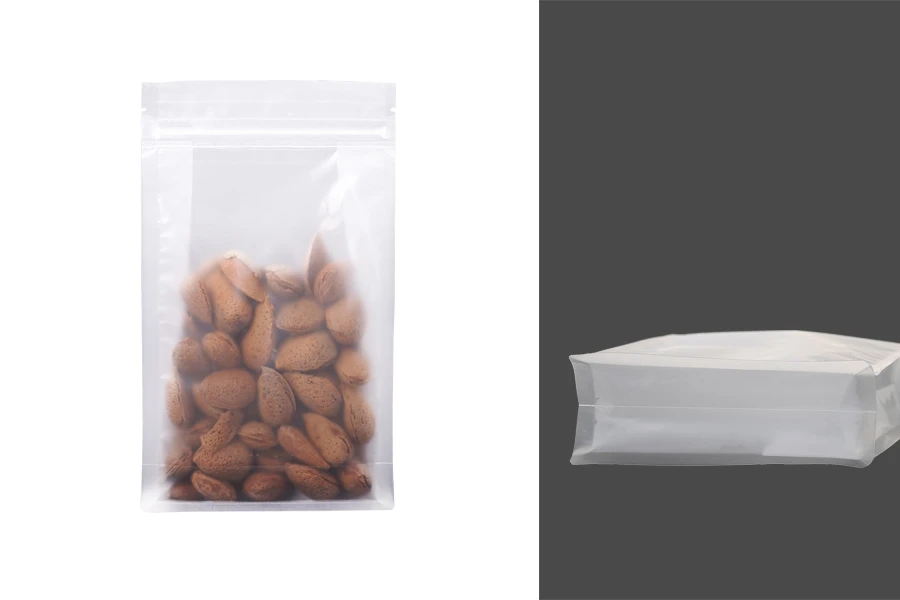 Providne DoyPack kesice sa zip zatvaranjem, četvrtastim dnom i sa mogućnošću termo zatvaranja 140x60x240mm - 50kom-slika_proizvoda