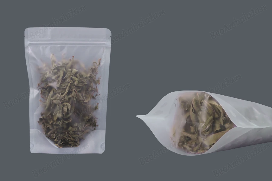 Providne DoyPack kesice sa zip zatvaranjem, ovalnim dnom i sa mogućnošću termo zatvaranja 150x40x220mm - 50kom-slika_proizvoda