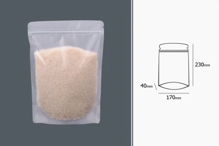 Providne DoyPack kesice sa zip zatvaranjem, ovalnim dnom i sa mogućnošću termo zatvaranja 170x40x230mm - 50 kom-3