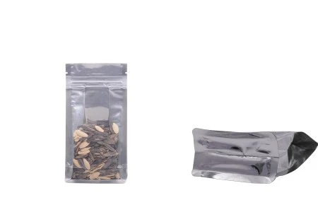 Aluminijumske DoyPack kesice sa zipom, transparentnom prednjom stranom i mogućnošću termo zatvaranja 100x60x200mm – 50kom-2