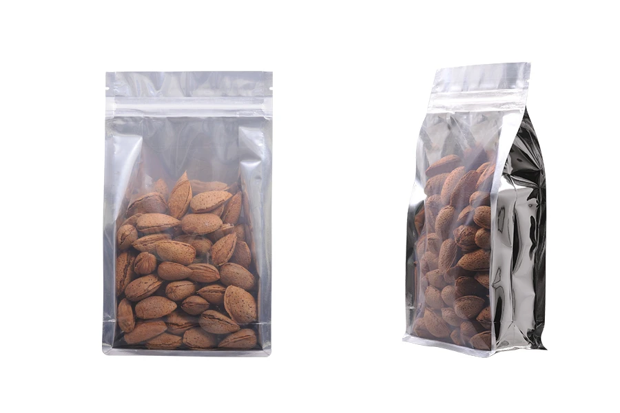 Aluminijumske DoyPack kesice sa zipom, transparentnom prednjom stranom i mogućnošću termo zatvaranja 140x60x240mm – 50kom-slika_proizvoda