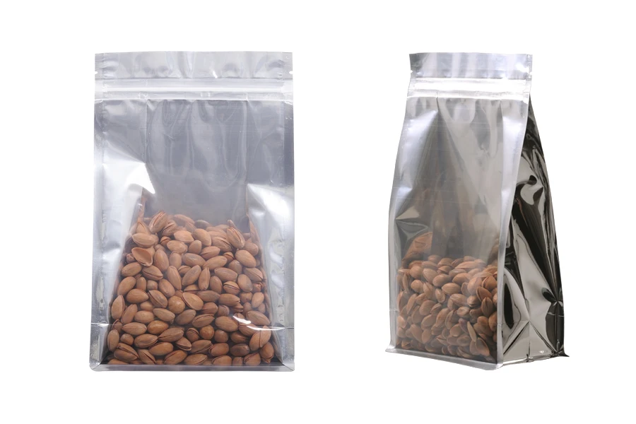 Aluminijumske DoyPack kesice sa zipom, transparentnom prednjom stranom i mogućnošću termo zatvaranja 160x80x260mm - 50kom-slika_proizvoda