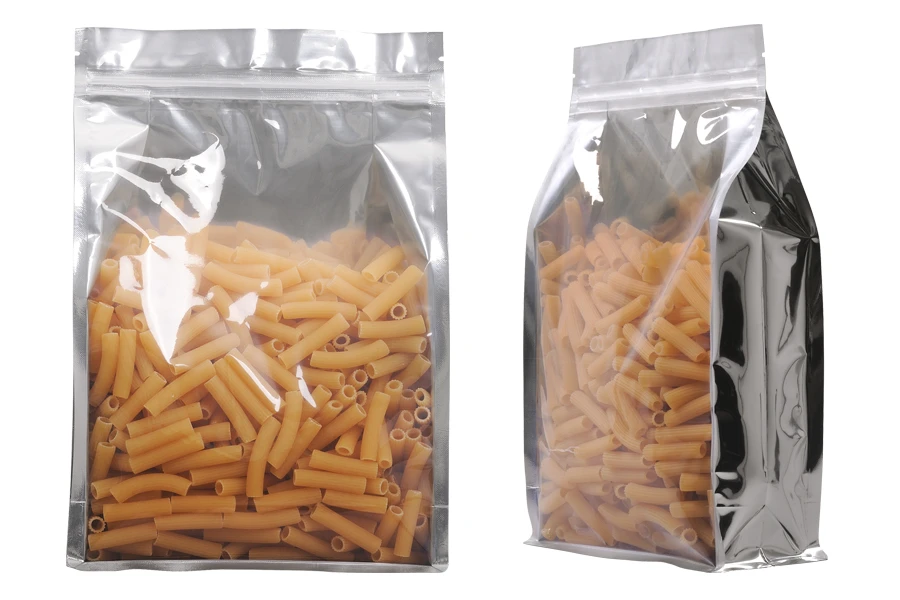 Aluminijumske DoyPack kesice sa zipom, transparentnom prednjom stranom i mogućnošću termo zatvaranja 200x80x300mm – 50kom-slika_proizvoda