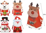 Božićna kartonska poklon kesica 150x80x215 mm sa trakom za ručku - 12 kom-dimenzije_slike