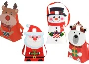 Božićna kartonska poklon kesica 150x80x215 mm sa trakom za ručku - 12 kom-slika_proizvoda