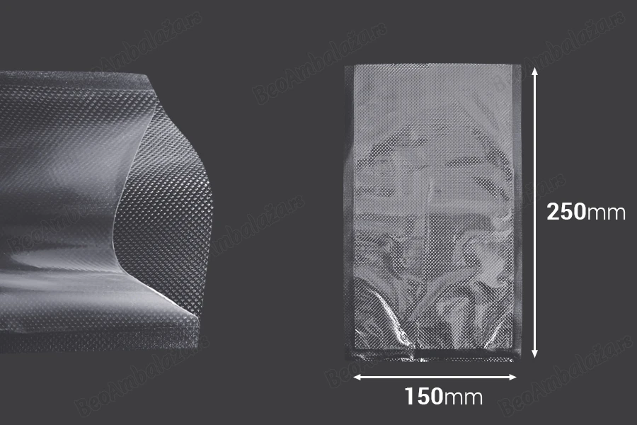 Vakuum kese 150x250 mm za čuvanje - pakovanje hrane i drugih proizvoda - 100 kom-dimenzije_slike