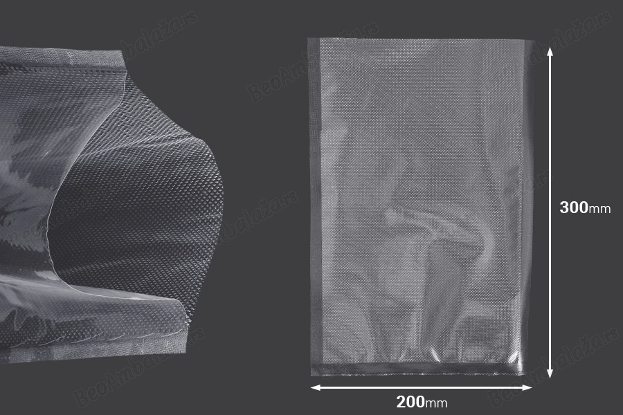 Vakuum kese 200x300 mm za čuvanje - pakovanje hrane i drugih proizvoda - 100 kom-dimenzije_slike