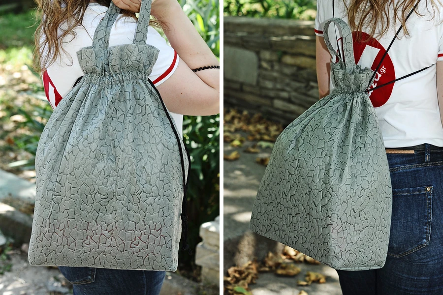 Non-woven torba za rame 43x43cm, sa crnom trakom - 12 kom-grupa_slika