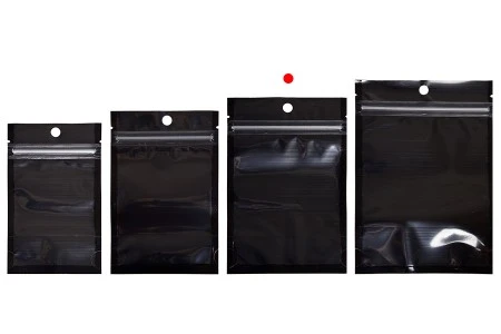 Aluminijumske DoyPack kesice sa zipom, crnom zadnjom i transparentnom prednjom stranom, ovalnim dnom i sa mogućnošću termo zatvaranja 100x30x150mm - 100kom-6