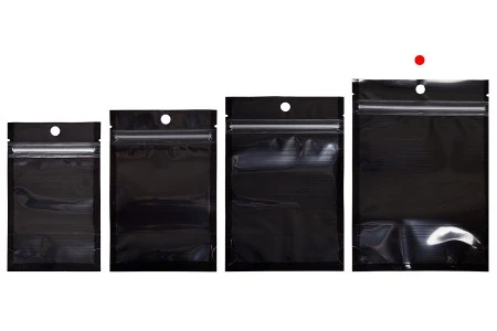 Aluminijumske DoyPack kesice sa zipom, crnom zadnjom i transparentnom prednjom stranom, ovalnim dnom i sa mogućnošću termo zatvaranja 120x40x170mm - 100kom-6