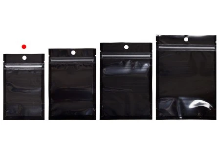 Aluminijumske DoyPack kesice sa zipom, crnom zadnjom i transparentnom prednjom stranom, ovalnim dnom i sa mogućnošću termo zatvaranja 80x30x130mm - 100kom-6