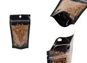 Aluminijumske DoyPack kesice sa zipom, crnom zadnjom i transparentnom prednjom stranom, ovalnim dnom i sa mogućnošću termo zatvaranja 80x30x130mm - 100kom Aluminijumske DoyPack kesice sa zipom, crnom zadnjom i transparentnom prednjom stranom, ovalnim dnom i sa mogućnošću termo zatvaranja 80x30x130mm - 100kom