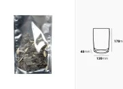Aluminijumske DoyPack kesice 120x40x170 mm sa providnom prednjom stranom i ovalnim dnom, na termo zatvaranje - 100 kom Aluminijumske DoyPack kesice 120x40x170 mm sa providnom prednjom stranom i ovalnim dnom, na termo zatvaranje - 100 kom