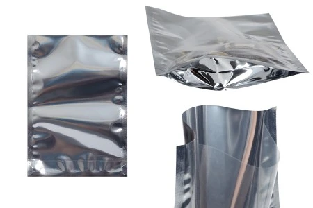 Aluminijumske DoyPack kesice 140x40x200 mm sa providnom prednjom stranom i ovalnim dnom, na termo zatvaranje - 100 kom-1