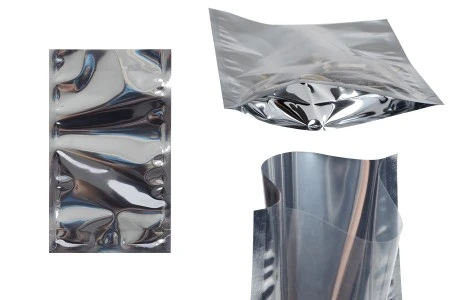 Aluminijumske DoyPack kesice 120x30x200 mm sa providnom prednjom stranom i ovalnim dnom, na termo zatvaranje - 100 kom-1