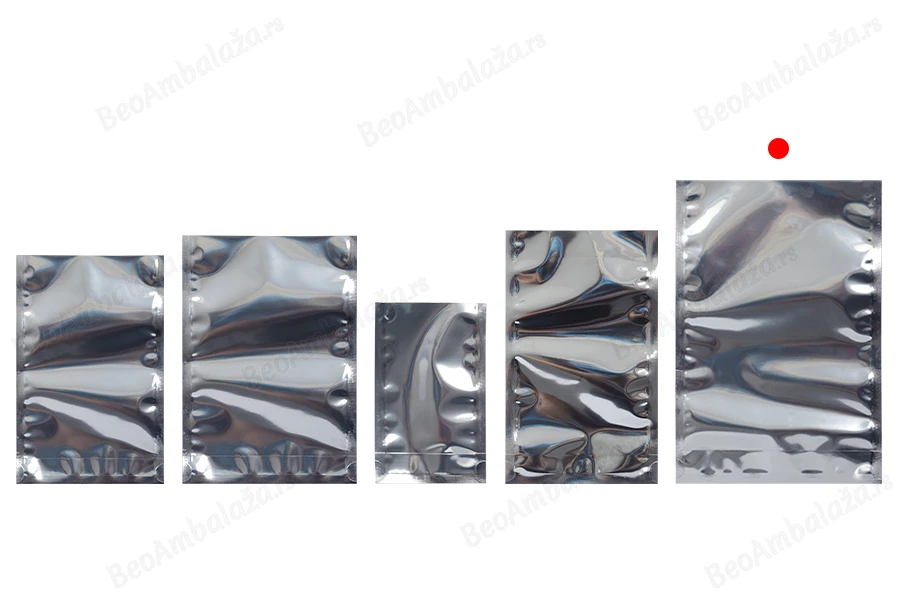 Aluminijumske DoyPack kesice 160x40x240 mm sa providnom prednjom stranom i ovalnim dnom, na termo zatvaranje - 100 kom-grupa_slika