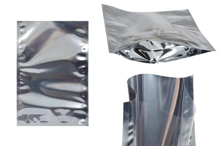 Aluminijumske DoyPack kesice 160x40x240 mm sa providnom prednjom stranom i ovalnim dnom, na termo zatvaranje - 100 kom-1