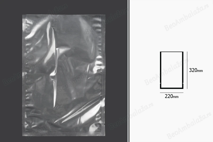 Vakuum kese 220x320mm za čuvanje i pakovanje hrane i drugih proizvoda - 100 kom-dimenzije_slike