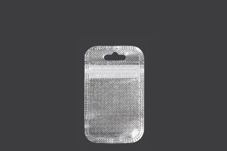 Kesica 55x90mm sa zip zatvaranjem, srebrnom non woven zadnjom i providnom prednjom stranom i sa Eurohole otvorom - 100 kom-1
