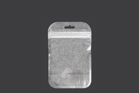 Kesica 85x130mm sa zip zatvaranjem, srebrnom non woven zadnjom i providnom prednjom stranom i sa Eurohole otvorom - 100 kom-1