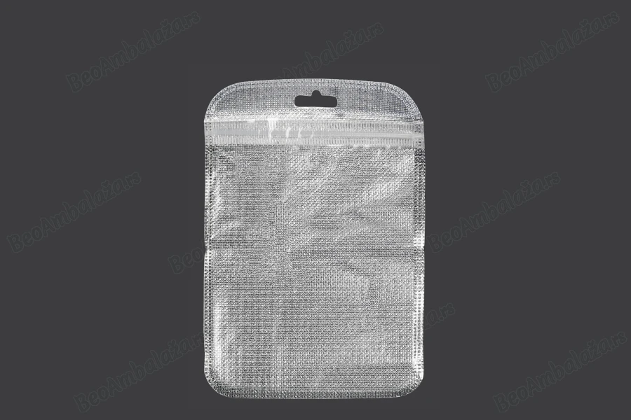 Uzorci - Kesica sa zip zatvaranjem, srebrnom non woven zadnjom i providnom prednjom stranom i sa Eurohole otvorom  (6 veličina x 1 kom)-slika_proizvoda