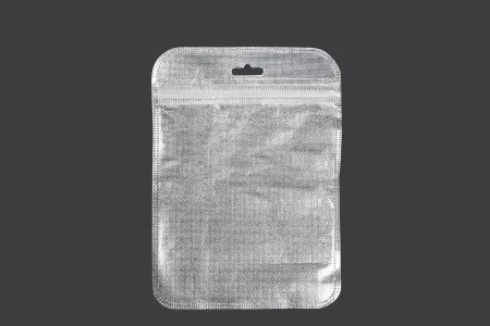 Kesica 122x170mm sa zip zatvaranjem, srebrnom non woven zadnjom i providnom prednjom stranom i sa Eurohole otvorom - 100 kom-1