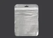 Kesica 150x200mm sa zip zatvaranjem, srebrnom non woven zadnjom i providnom prednjom stranom i sa Eurohole otvorom - 100 kom Kesica 150x200mm sa zip zatvaranjem, srebrnom non woven zadnjom i providnom prednjom stranom i sa Eurohole otvorom - 100 kom