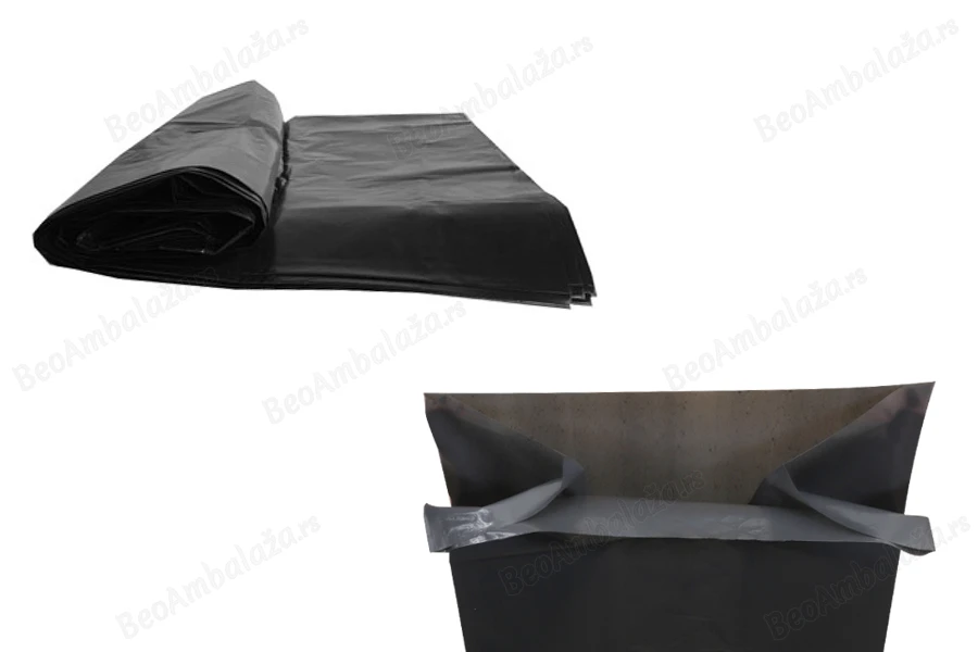 Plastične crne kese 40x84 cm visoko otporne - 10 kom-