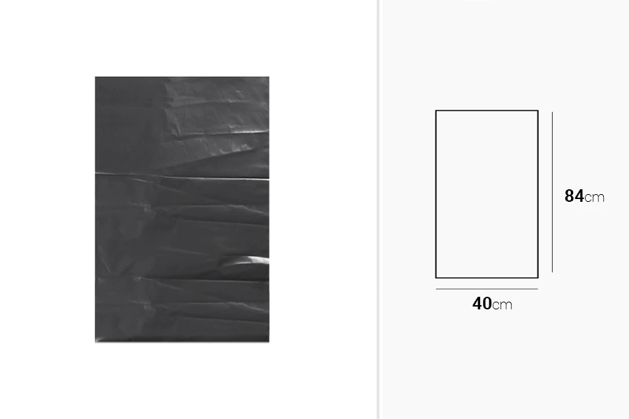 Plastične crne kese 40x84 cm visoko otporne - 10 kom