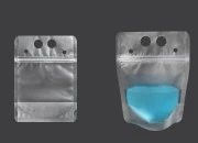 Providna DoyPack kesica sa zip zatvaranjem od 250ml, sa otvorima za prste i rupicama za slamčicu – 50 kom Providna DoyPack kesica sa zip zatvaranjem od 250ml, sa otvorima za prste i rupicama za slamčicu – 50 kom