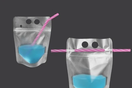 Providna DoyPack kesica sa zip zatvaranjem od 250ml, sa otvorima za prste i rupicama za slamčicu – 50 kom-2